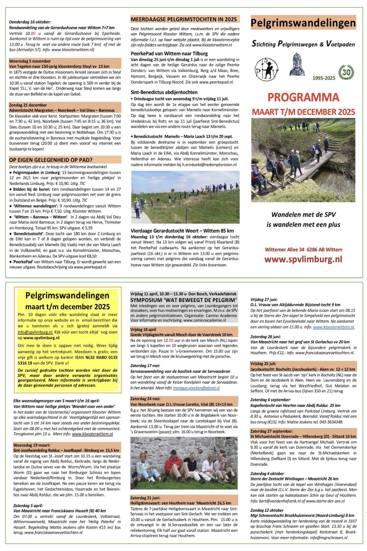 Mooie wandeltochten van de Stichting Pelgrimswegen & Voetpaden